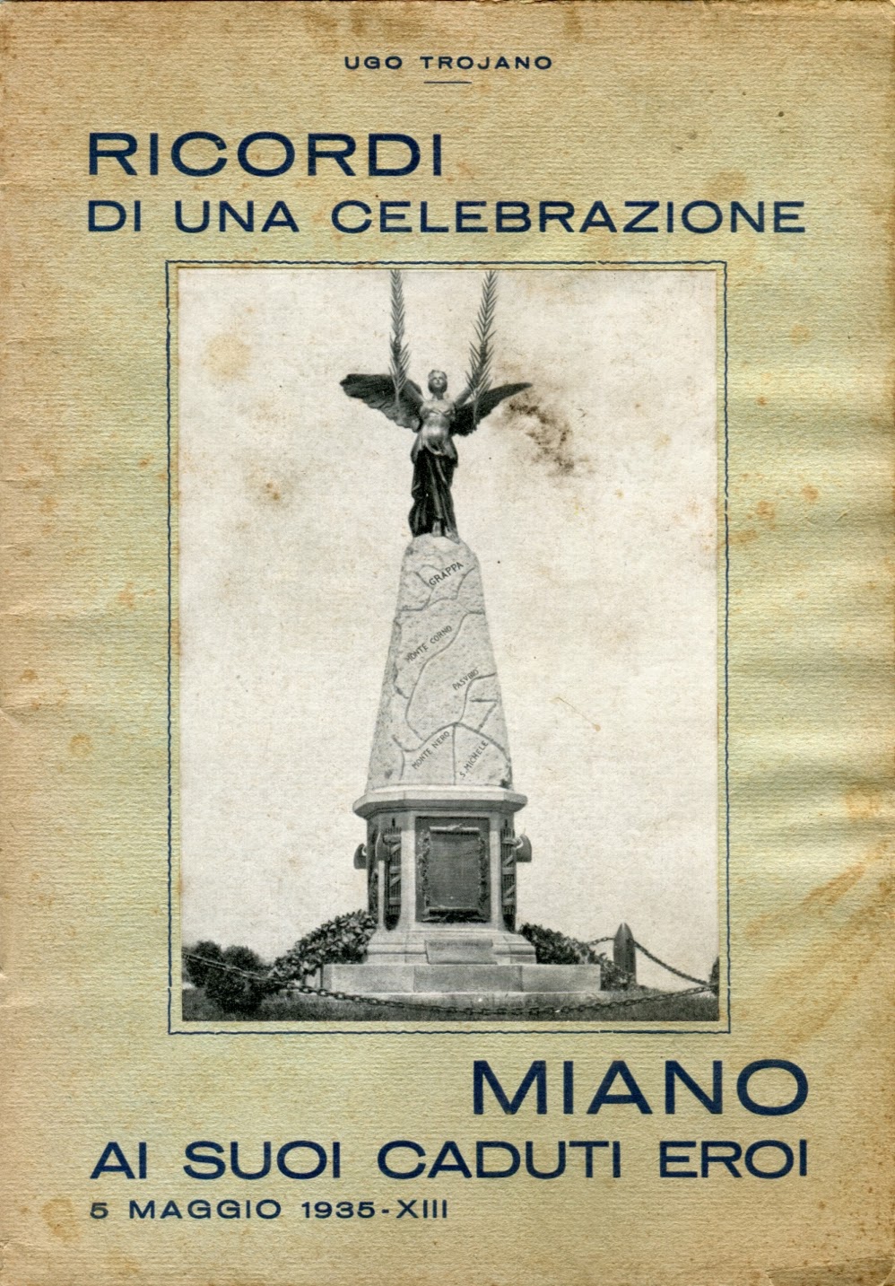 allegoria della Vittoria come donna vestita all'antica (monumento ai caduti - a cippo) di Cifariello Filippo Antonio (sec. XX)