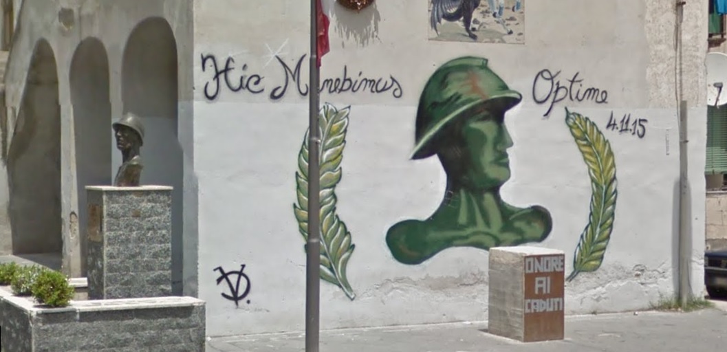 figura di soldato: fante (monumento ai caduti - a erma) di Aurisicchio Vincenzo (sec. XIX)