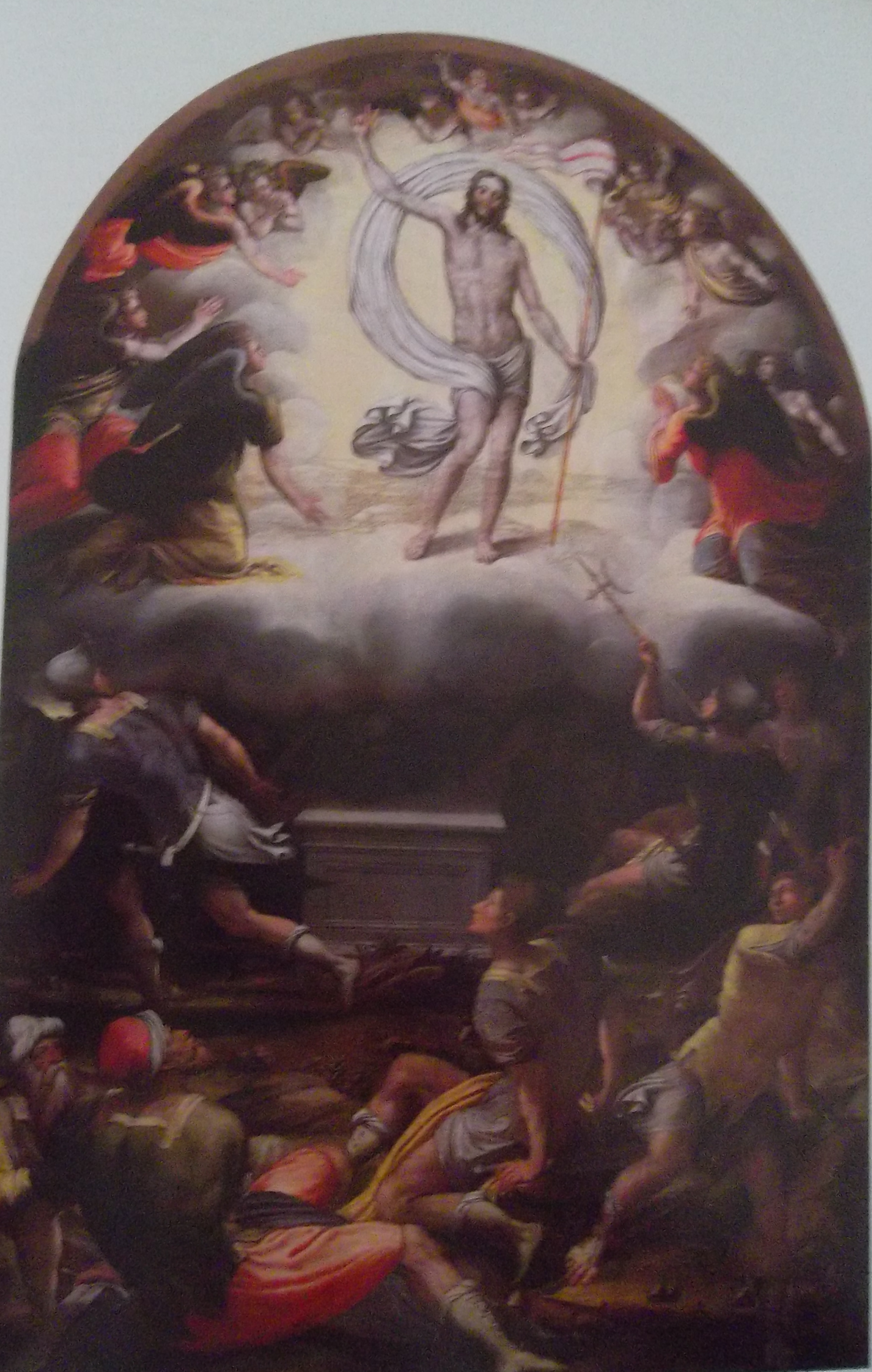 Resurrezione (pala d'altare) di Cardone Paolo (attribuito) (ultimo quarto sec. XVI)