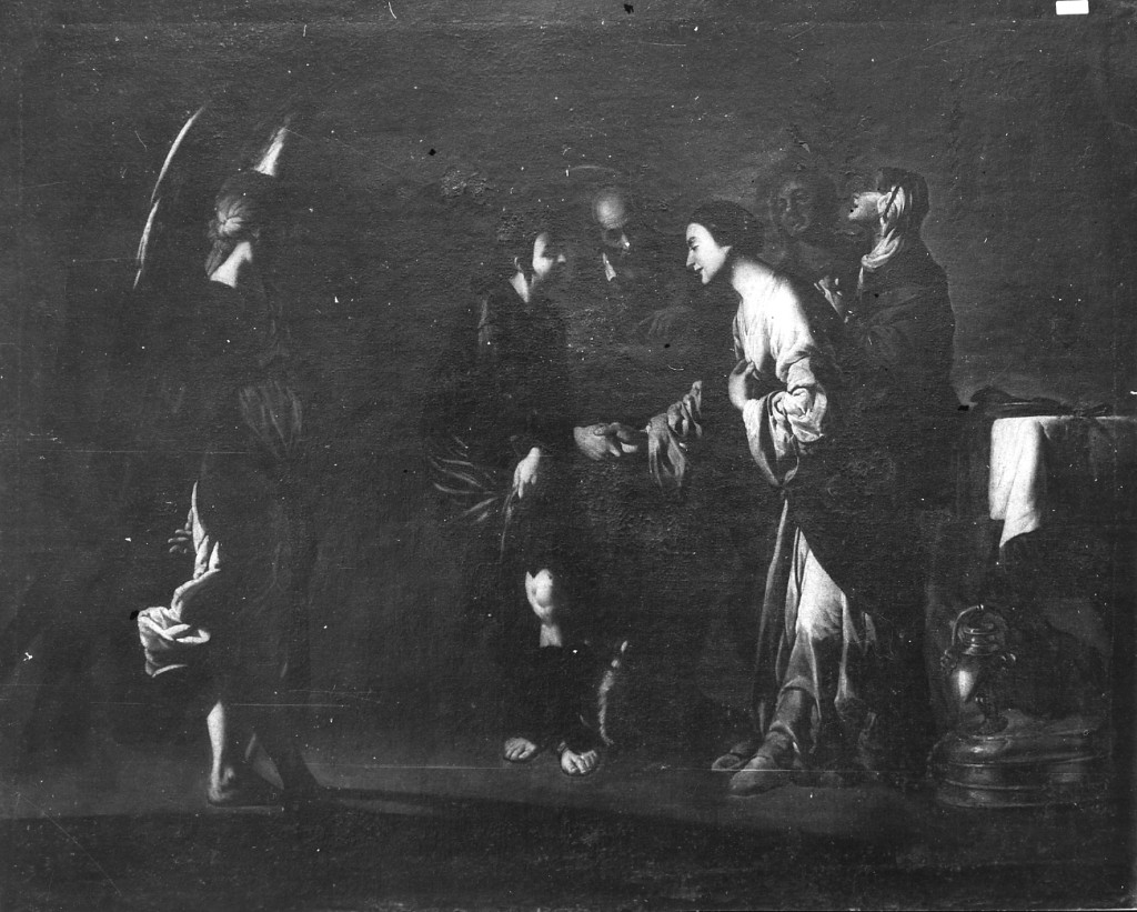 nozze di Tobia e Sara (dipinto) di Cavallino Bernardo (maniera) (sec. XVII)