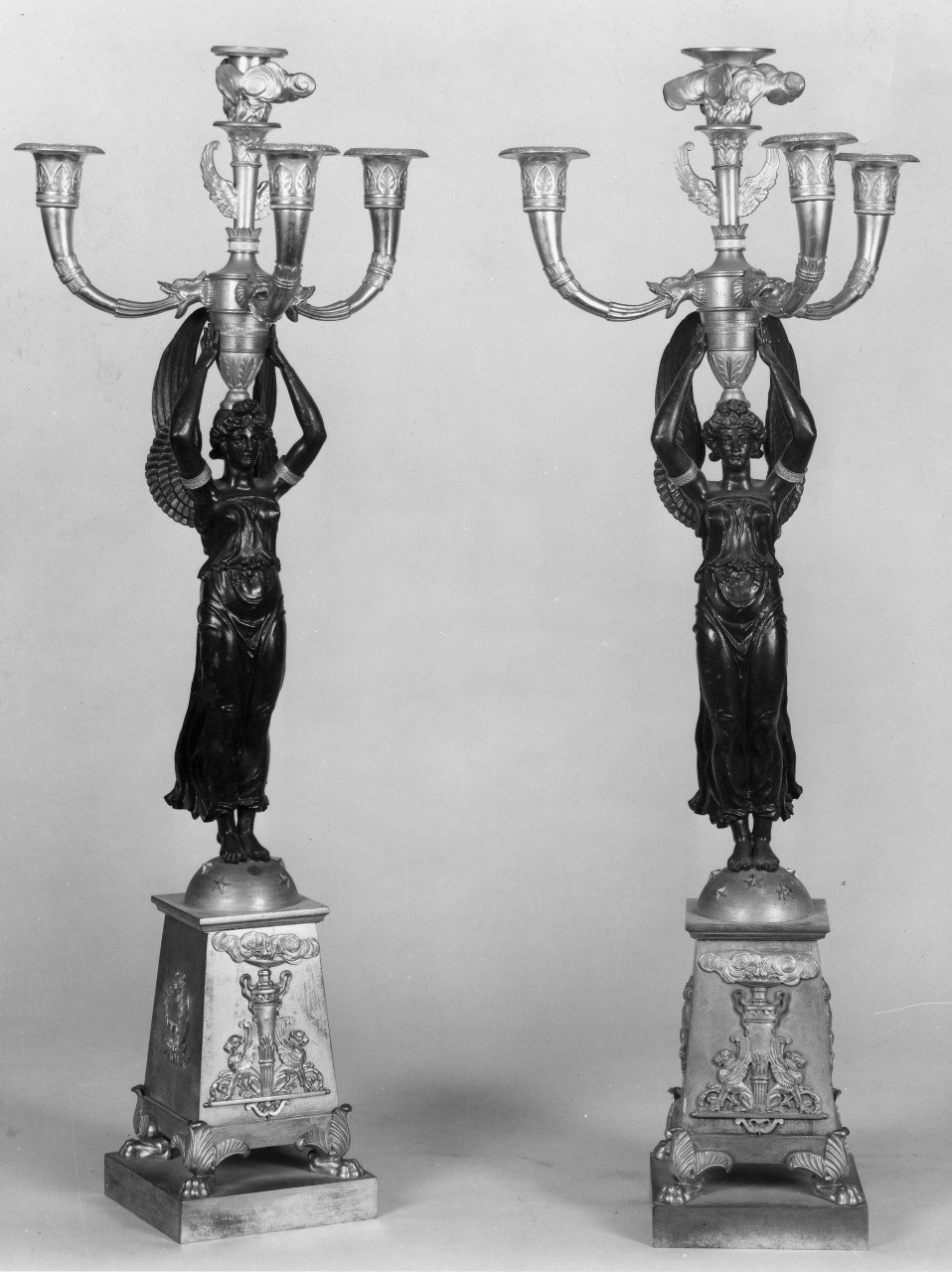 candelabro, serie - manifattura francese (sec. XIX)