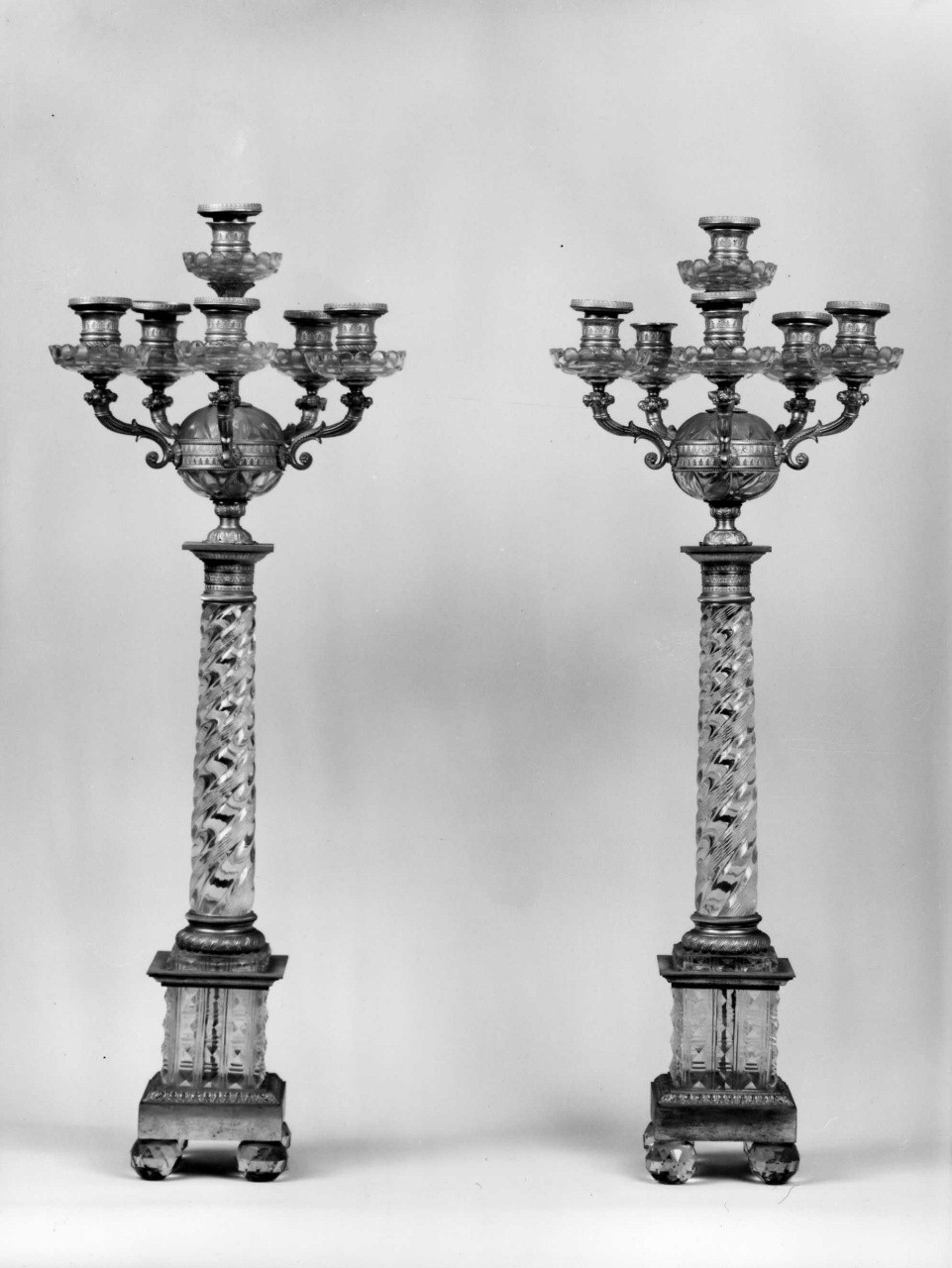 candelabro, serie - manifattura francese (sec. XIX)