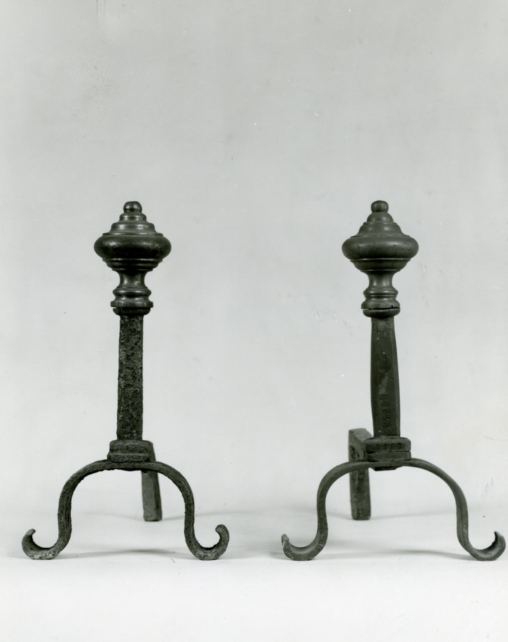 alare, serie - manifattura italiana (seconda metà sec. XVIII)