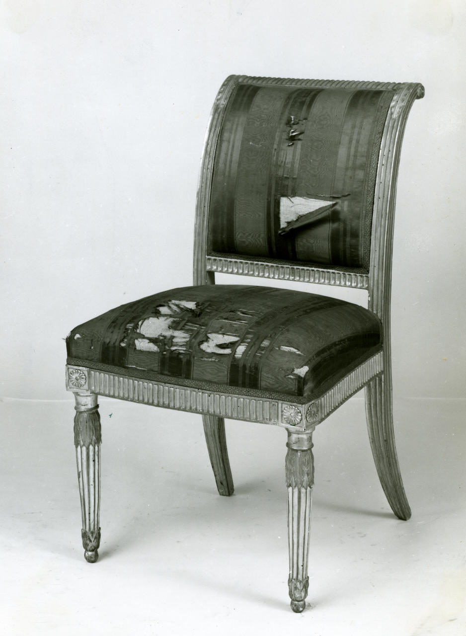 sedia, serie - manifattura italiana (fine/ inizio secc. XVIII/ XIX)