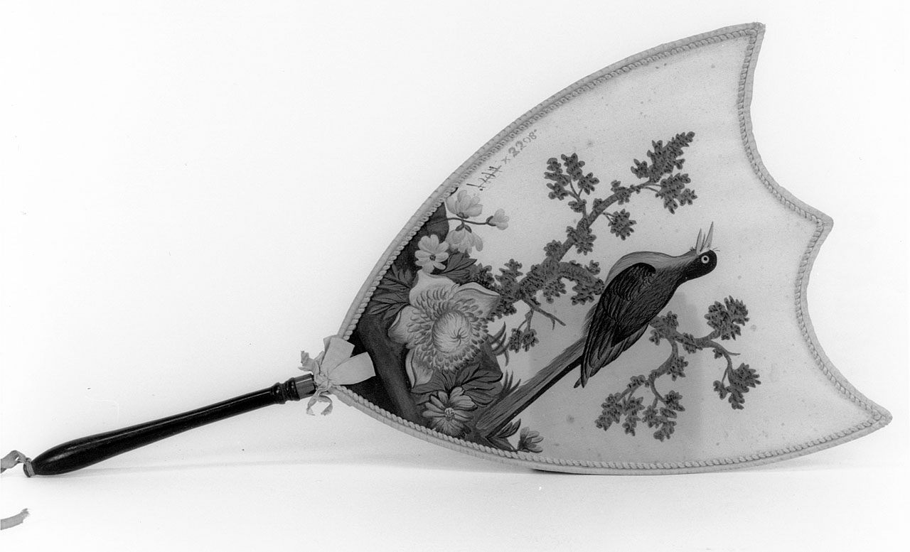 motivo decorativo zoomorfo; motivo decorativo fitomorfo (ventola) - manifattura toscana (seconda metà sec. XIX)