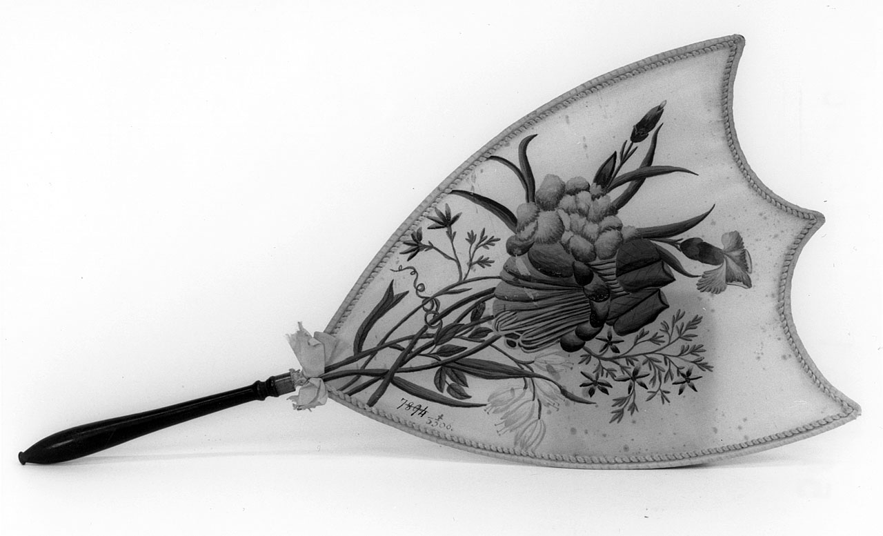 motivo decorativo floreale (ventola) - manifattura toscana (seconda metà sec. XIX)