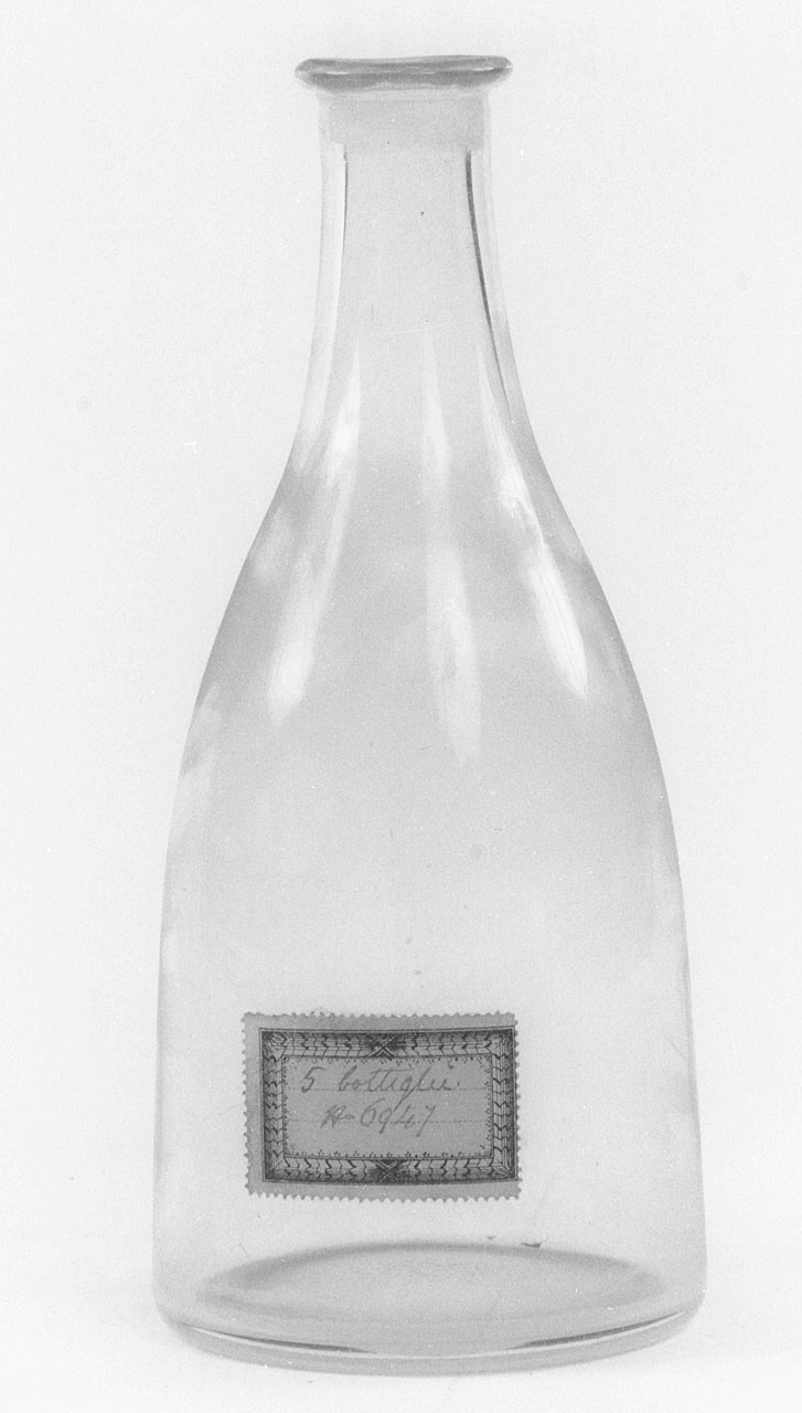 bottiglia, serie - manifattura italiana (ultimo quarto sec. XIX)