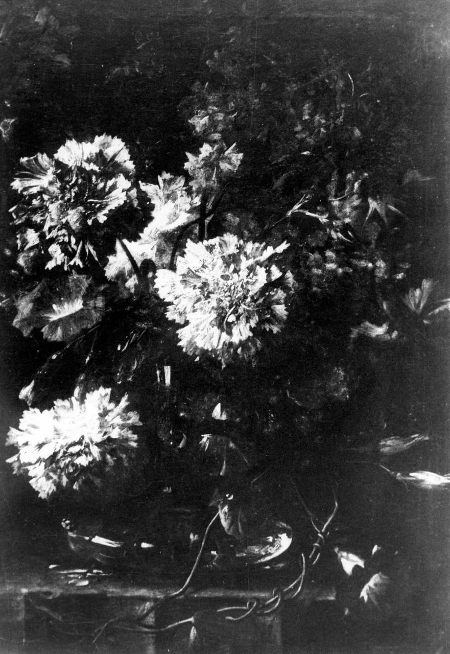 Garofani e altri fiori in un vaso di vetro, natura morta (dipinto) di Von Tamm Franz Werner (sec. XVII)
