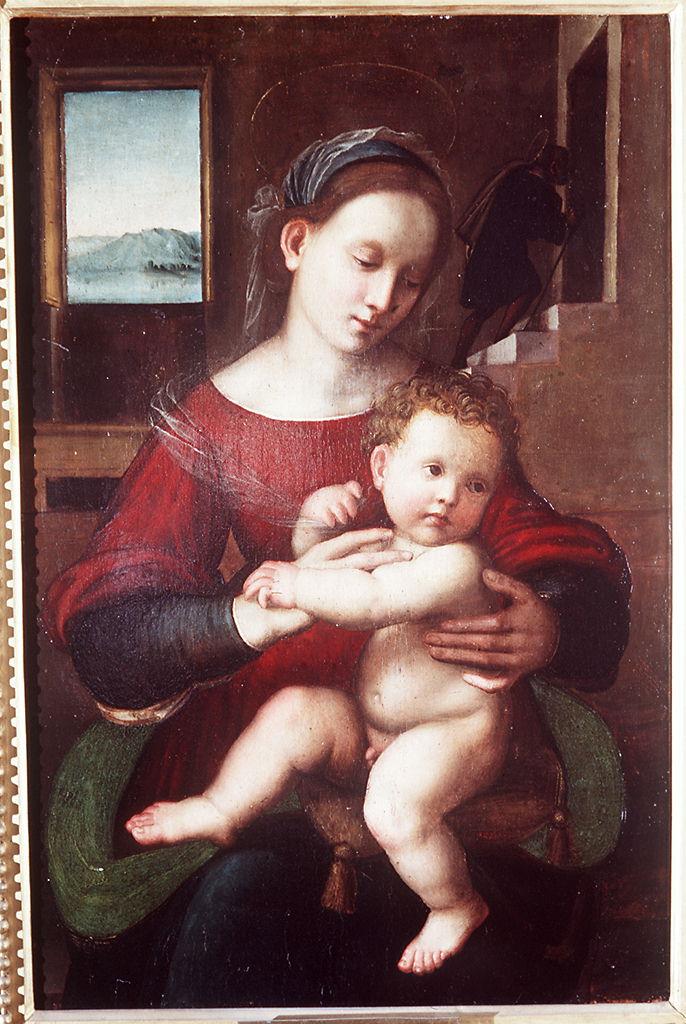 Madonna con Bambino (dipinto) di Bigordi Ridolfo detto Ridolfo Ghirlandaio (prima metà sec. XVI)