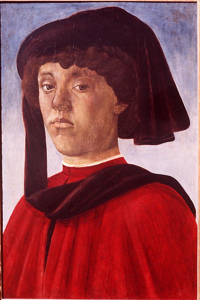 ritratto d'uomo (dipinto) di Filipepi Alessandro detto Botticelli (terzo quarto sec. XV)