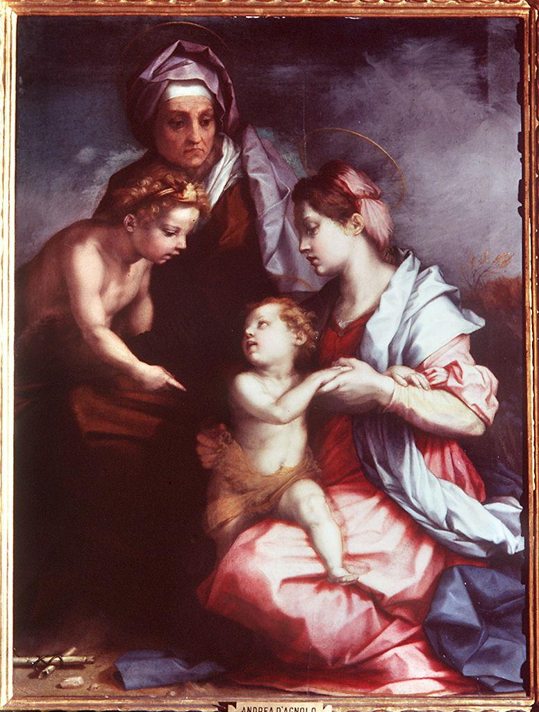 Sacra Famiglia Medici, Madonna con Gesù Bambino San Giovanni Battista bambino e Sant'Elisabetta (dipinto) di Andrea del Sarto (secondo quarto sec. XVI)