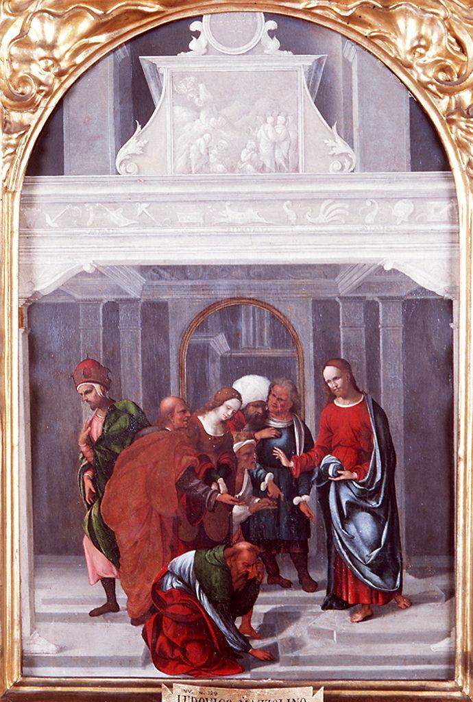 Cristo e l'adultera (dipinto) di Mazzolino Lodovico (sec. XVI)