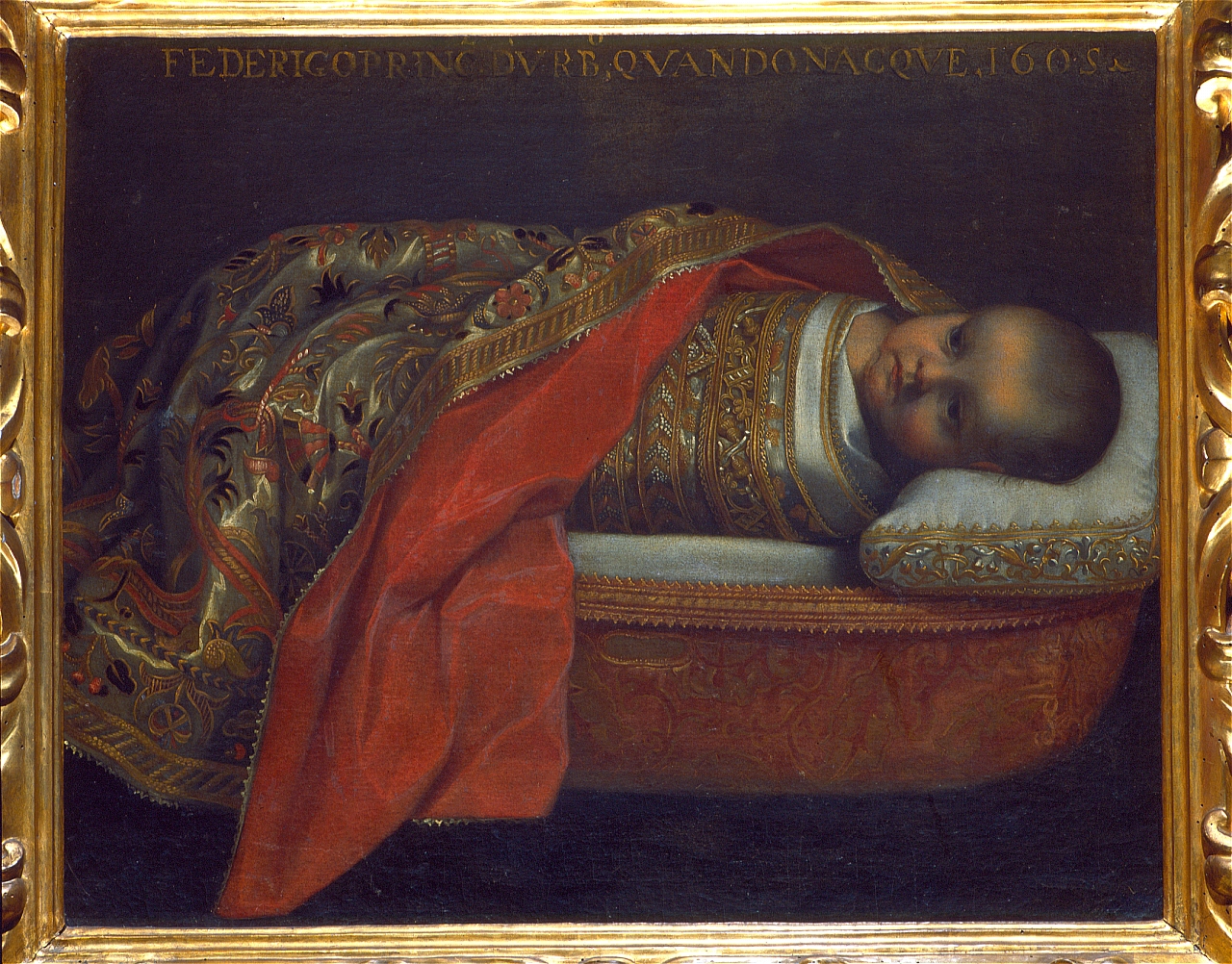 ritratto di Federico Ubaldo della Rovere in culla (dipinto) di Vitali Alessandro (inizio sec. XVII)