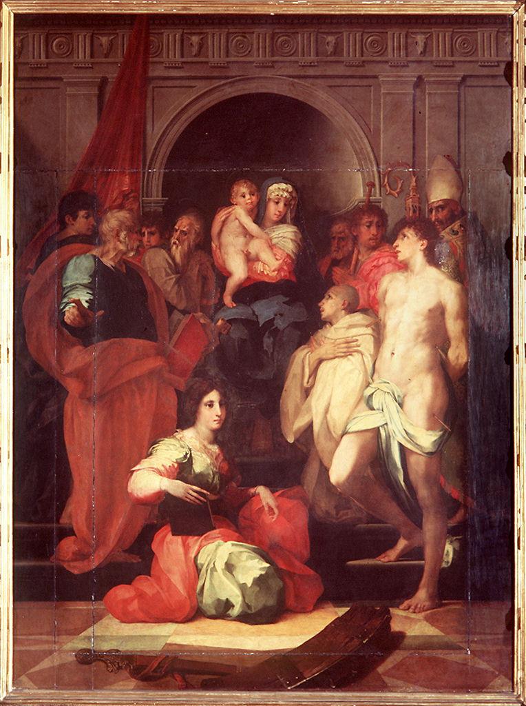 Madonna con Bambino e Santi (dipinto) di Rosso Fiorentino (sec. XVI)