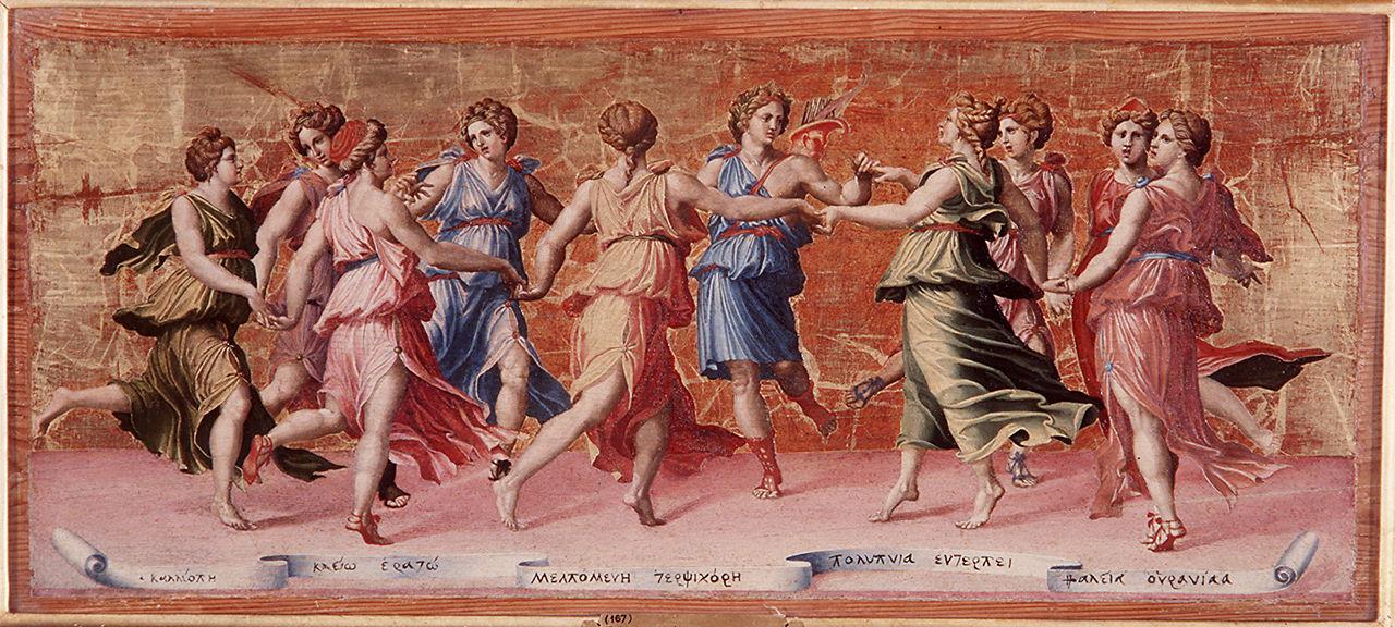 Apollo e le muse (dipinto) di Peruzzi Baldassarre (sec. XVI)