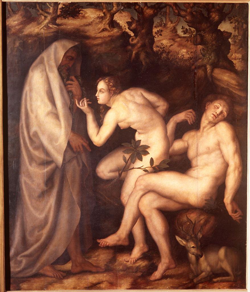 creazione di Eva (dipinto) di Cini Andrea detto Andrea del Minga, Bandinelli Bartolomeo detto Baccio Bandinelli (terzo quarto sec. XVI)