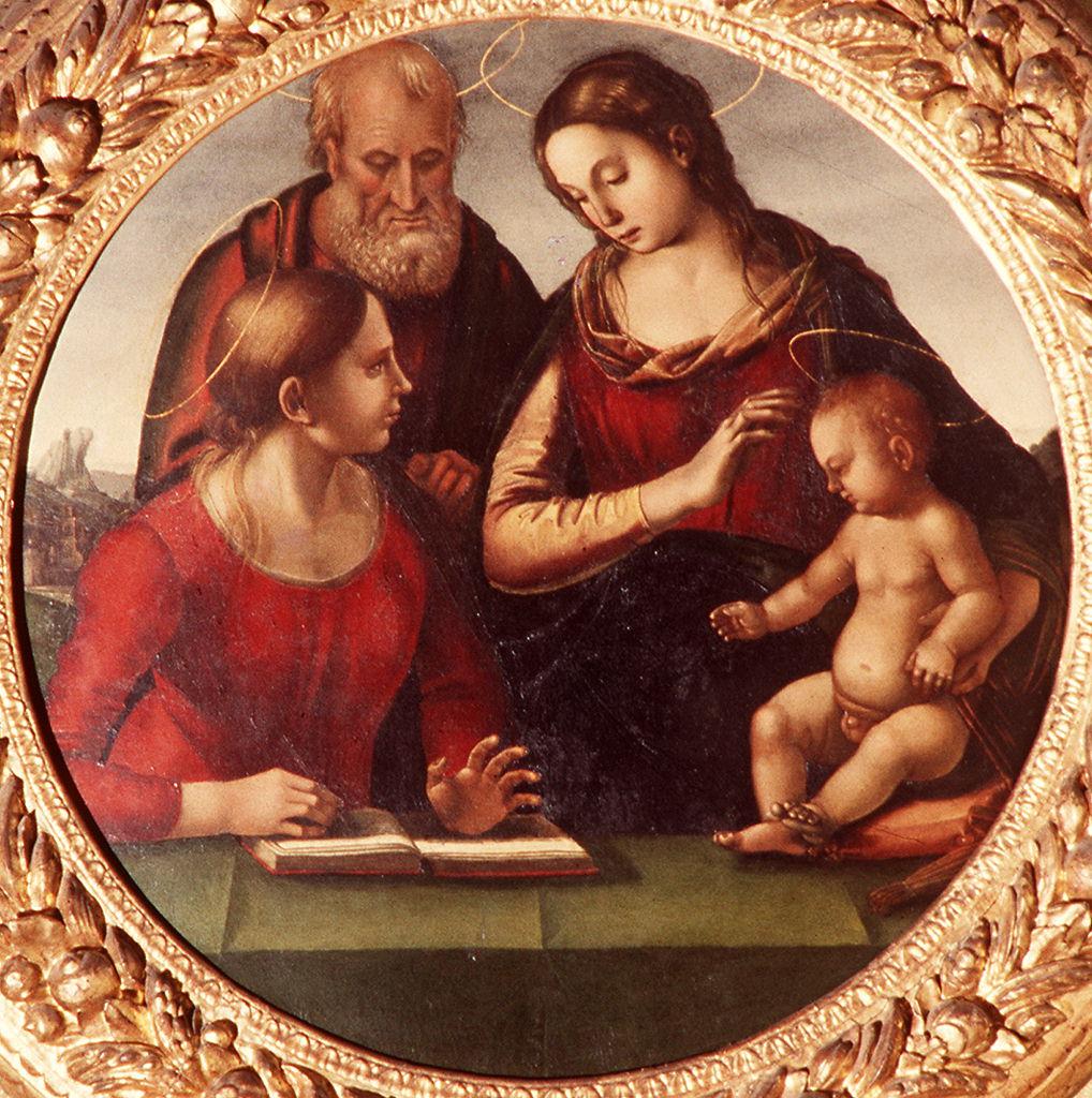 Sacra Famiglia con Santa Caterina d'Alessandria (dipinto) di Signorelli Luca (sec. XV)