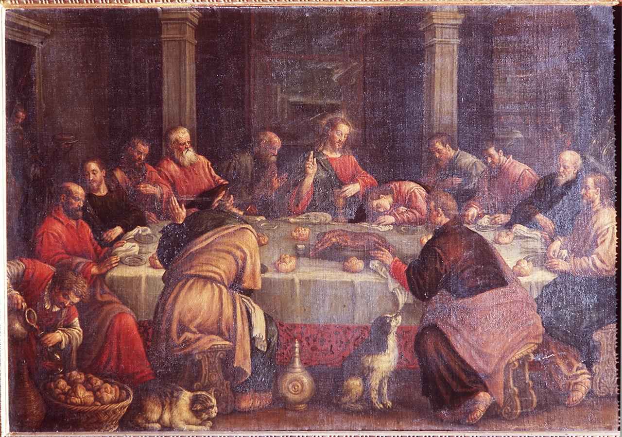ultima cena (dipinto) di Bassano Leandro (inizio sec. XVII)