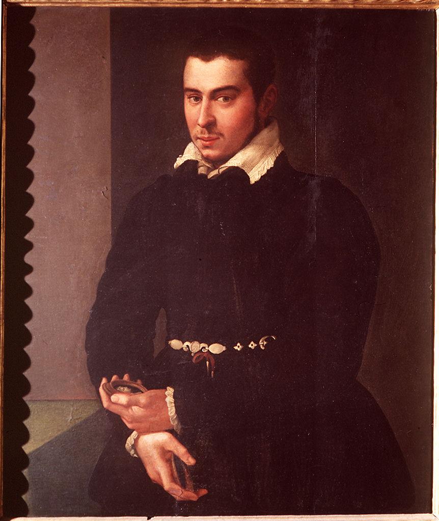 ritratto d'uomo (dipinto) di Cavalori Mirabello detto Salicorno (sec. XVI)