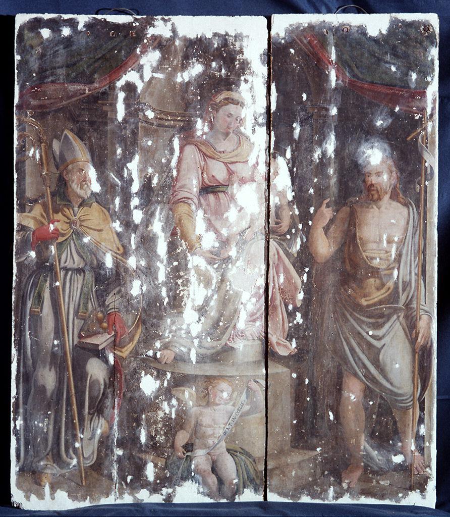 Madonna con Bambino e Santi (dipinto) di Vini Sebastiano detto Bastiano Veronese (seconda metà sec. XVI)