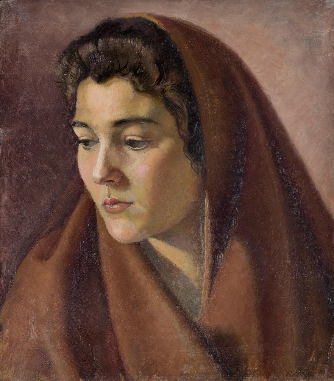 Ragazza di Dorgali, ritratto di donna (dipinto) di Mele Pietro - ambito italiano (sec. XX)