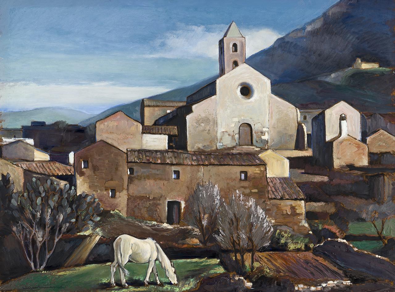 Paesaggio di oliena, paese (dipinto)