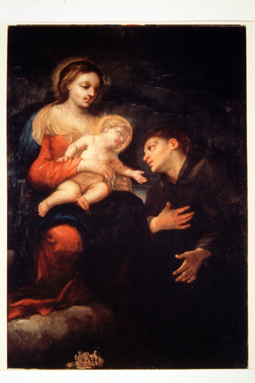 apparizione della Madonna con Bambino a San Filippo Neri (dipinto) di De Matteis Paolo (cerchia) (fine/ inizio secc. XVII/ XVIII)