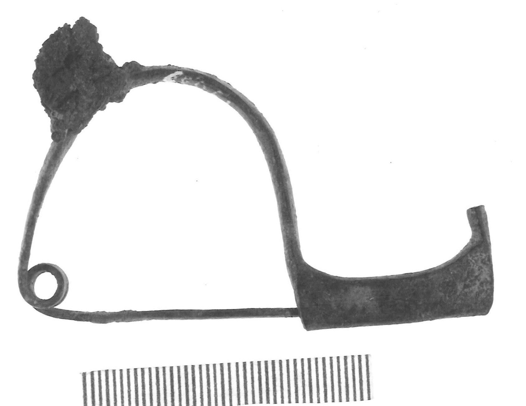 fibula ad arco rivestito (?) - Piceno IV A (sec. VI a.C)