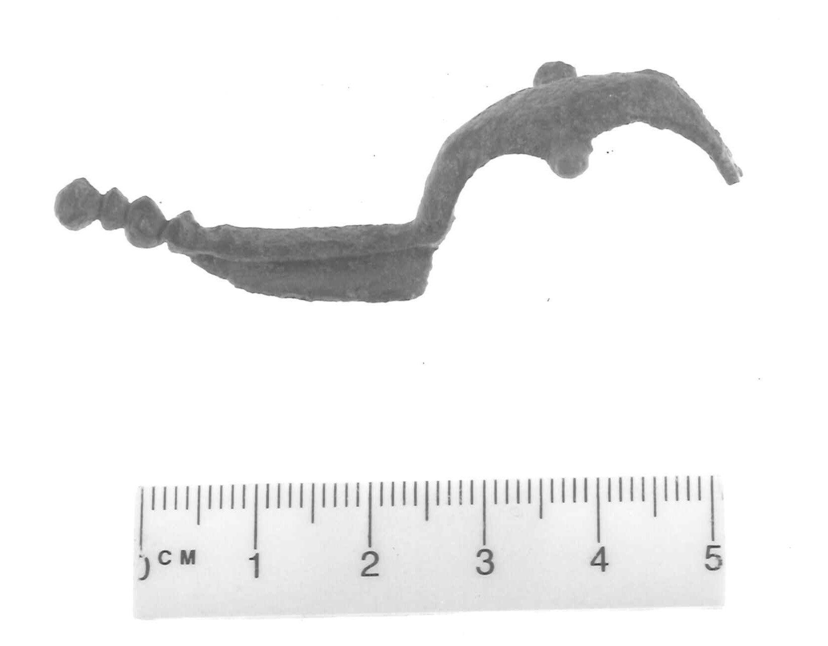 fibula con arco a due bottoni - Piceno IV A (sec. VI a.C)