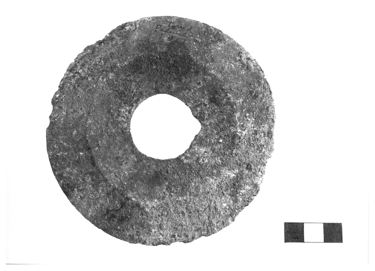 orecchino o disco temporale - fase Piceno IV A (sec. VI a.C)
