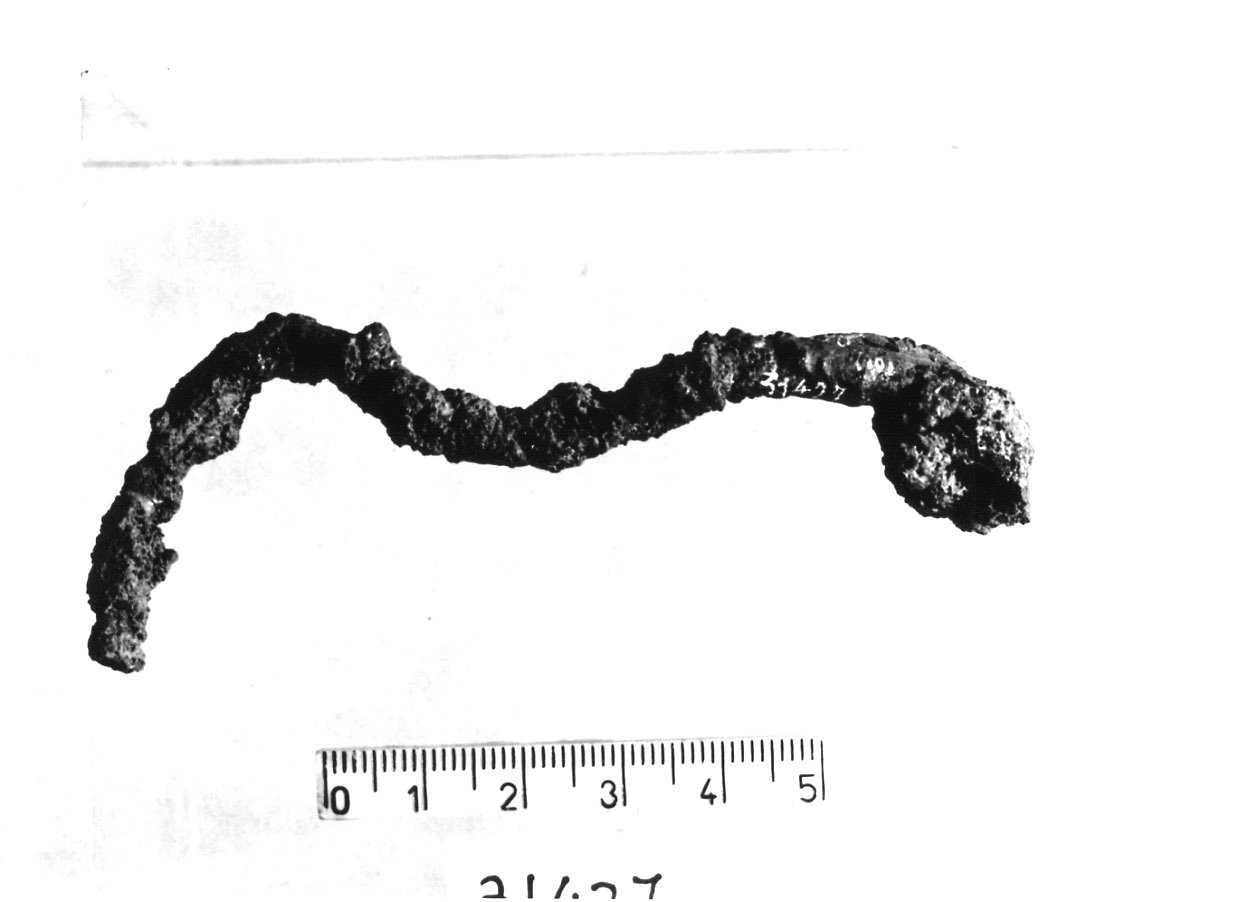 fibula ad arco con duplice ondulazione/ frammento - Piceno VI (secc. IV-III a.C)