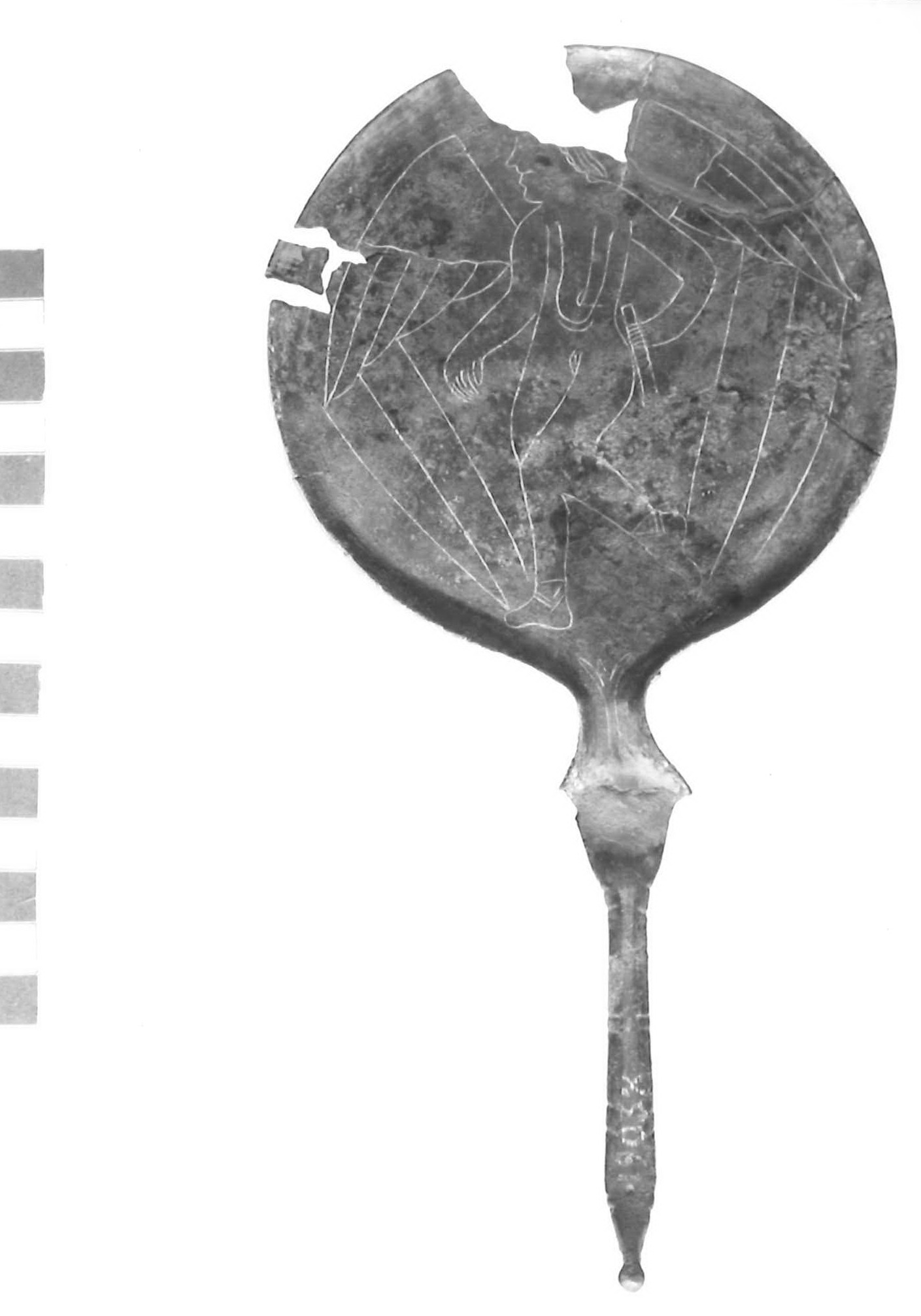 specchio - produzione etrusca (fine sec. III a.C)