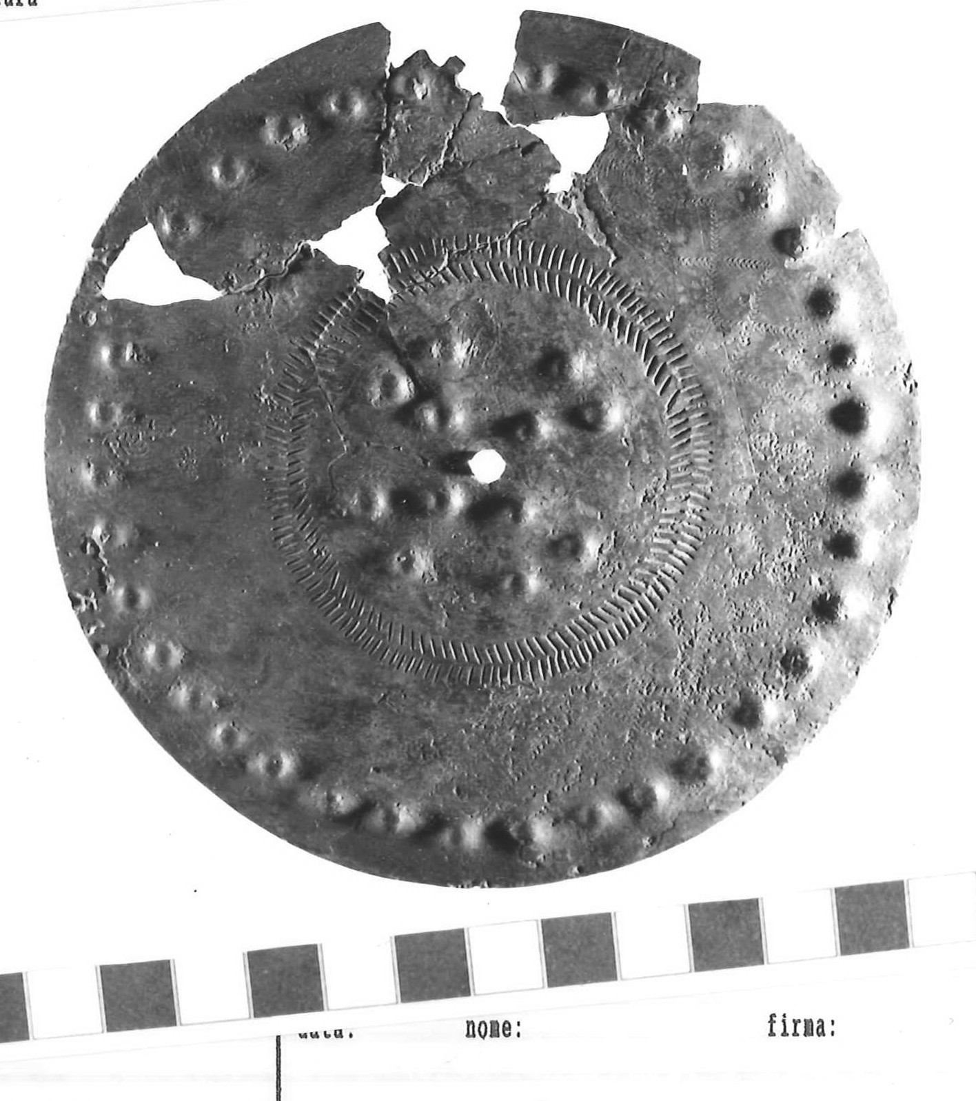 Disco - Piceno III (inizio/primo quarto secc. VII-VI a.C)