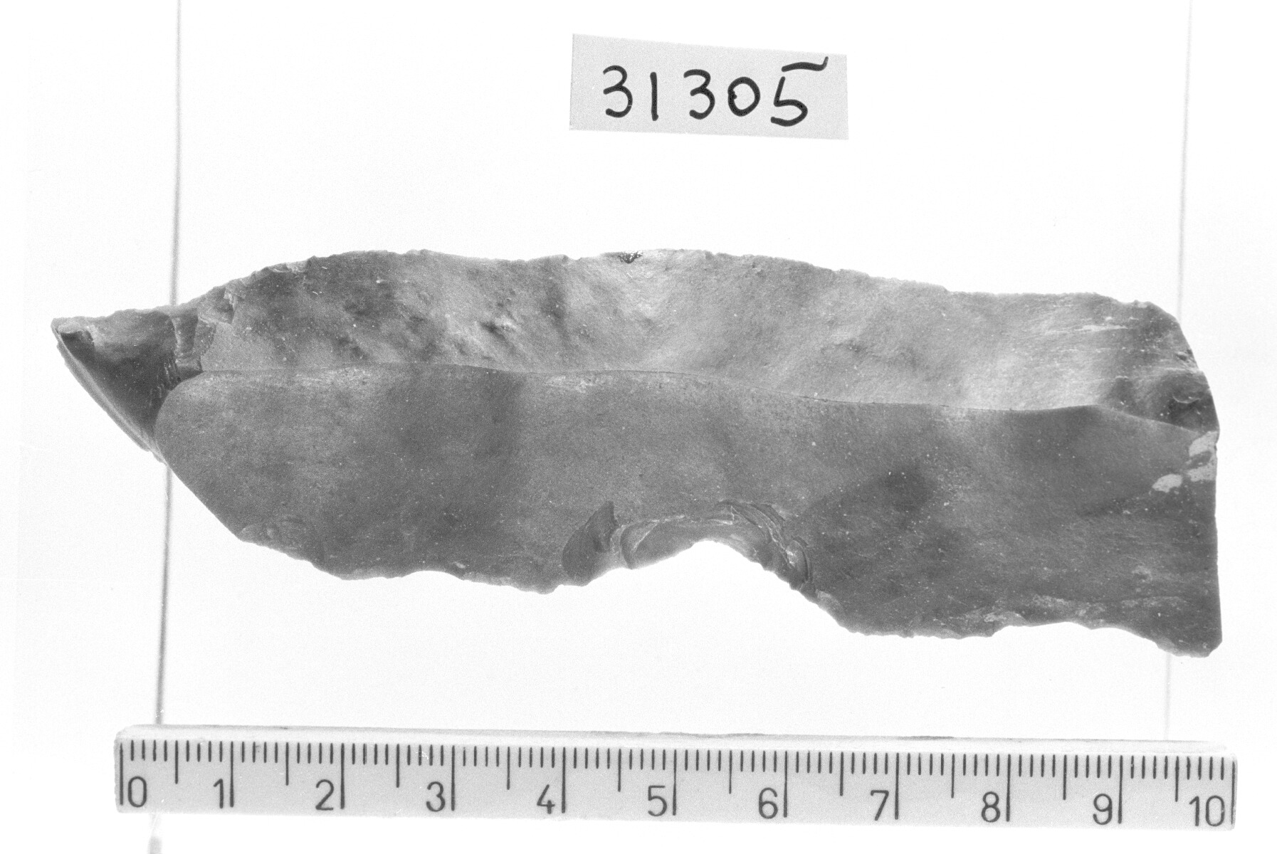 incavo laterale/ frammento - Gravettiano (Paleolitico superiore)