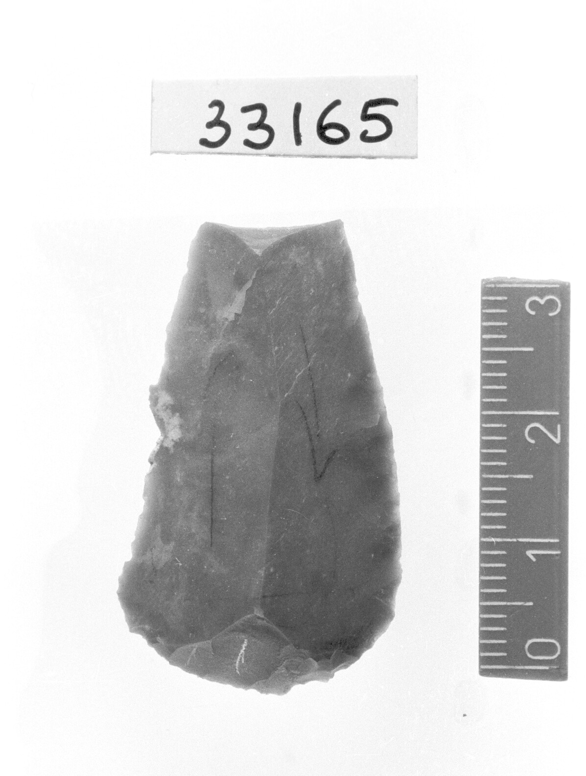 grattatoio frontale lungo/ frammento - Epigravettiano (Paleolitico superiore)