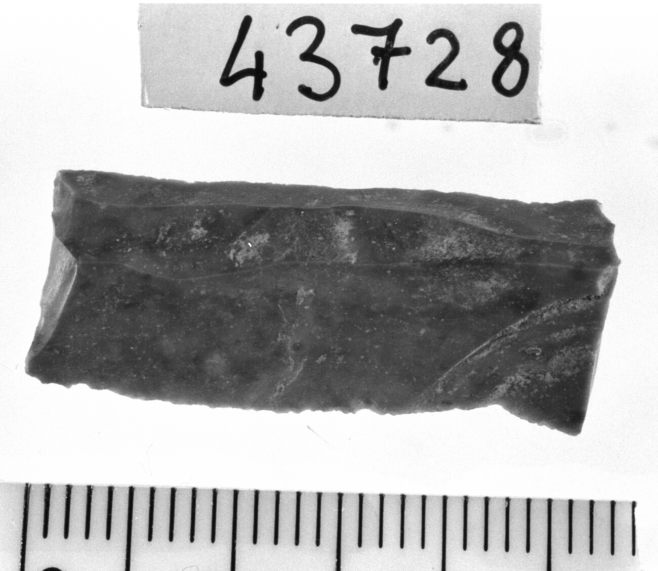 troncatura normale rettilinea/ frammento - Epigravettiano (Paleolitico superiore)