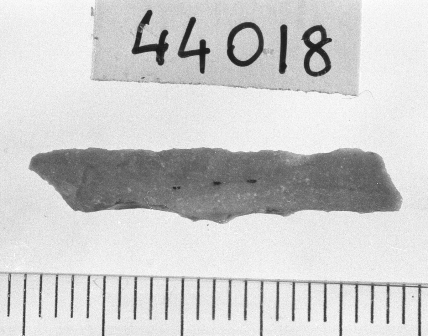 lamella a dorso e troncatura obliqua/ frammento - Epigravettiano (Paleolitico superiore)