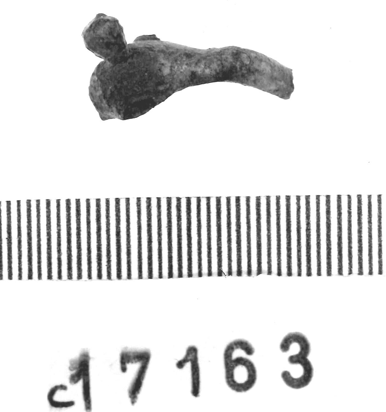 fibula a tre bottoni/ frammento - Piceno IV A (sec. VI a.C)