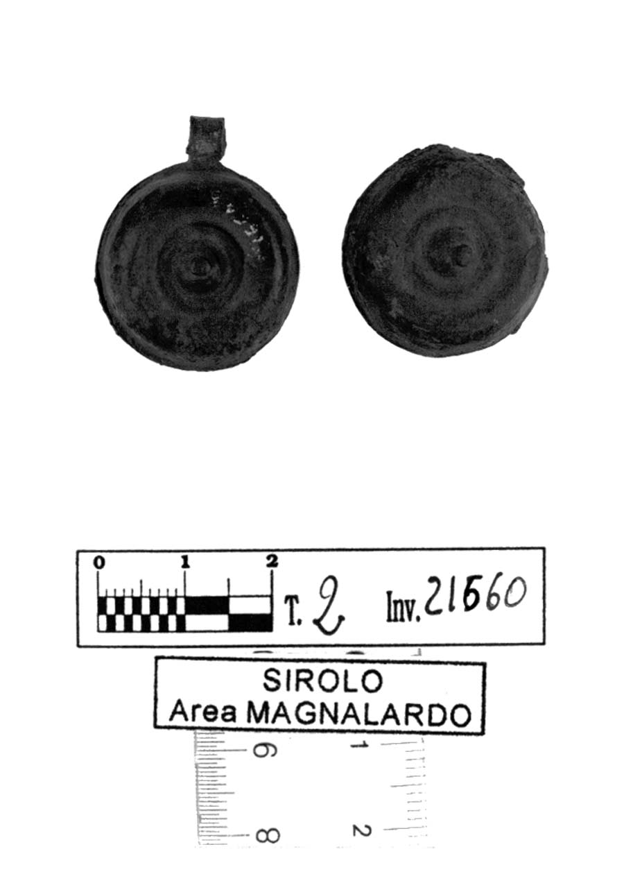 pendaglio - fase Piceno IV B (fine/ inizio secc. VI-V a.C)