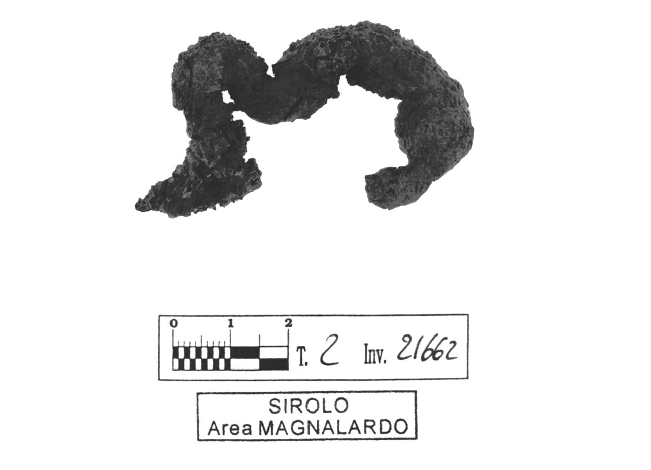 fibula ad arco serpeggiante - fase Piceno IV B (fine/ inizio secc. VI-V a.C)