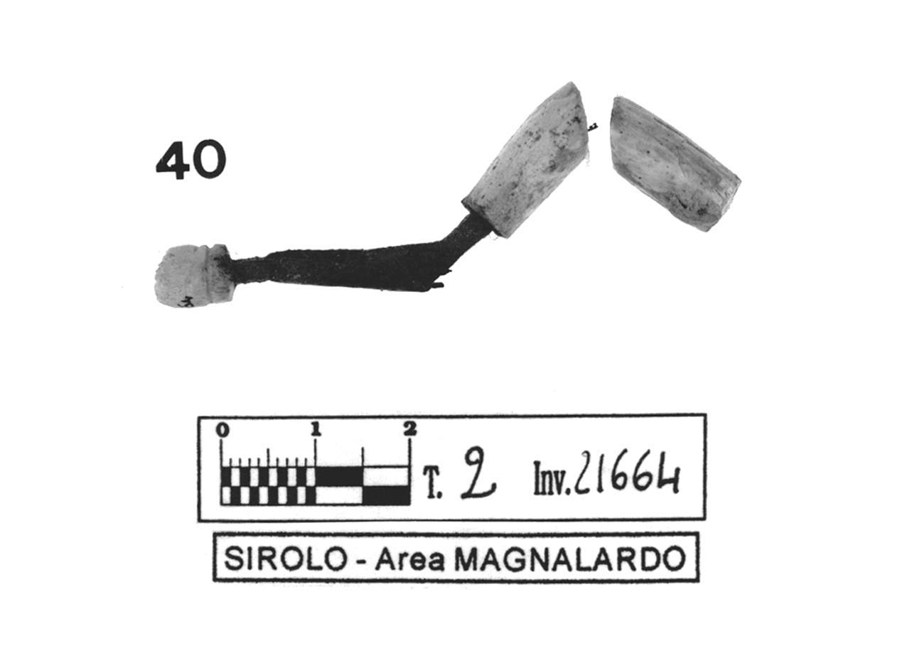 fibula con arco rivestito - fase Piceno IV B (fine/ inizio secc. VI-V a.C)