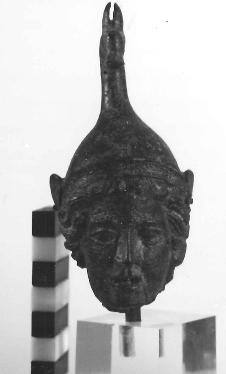 Minerva (testa di statua) - atelier della media valle del Tevere (secondo quarto sec. IV a.C)