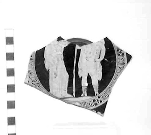 kylix/ frammento di Pittore di Londra E 106 - Piceno V (fine sec. V a.C)