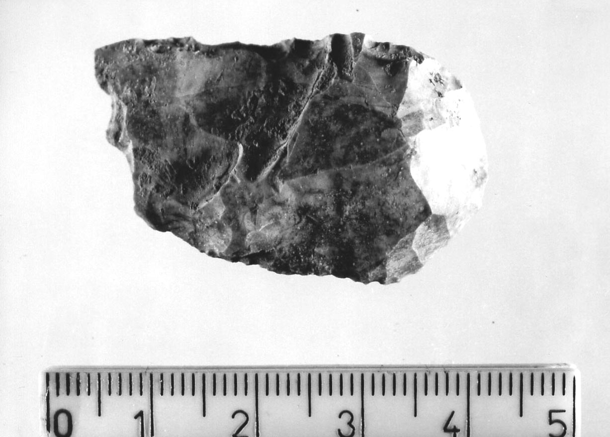 grattatoio frontale lungo a ritocco laterale (Neolitico)