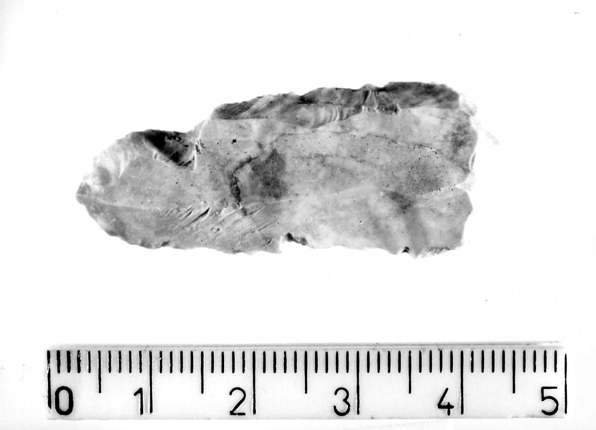 grattatoio frontale lungo a ritocco laterale (Neolitico)