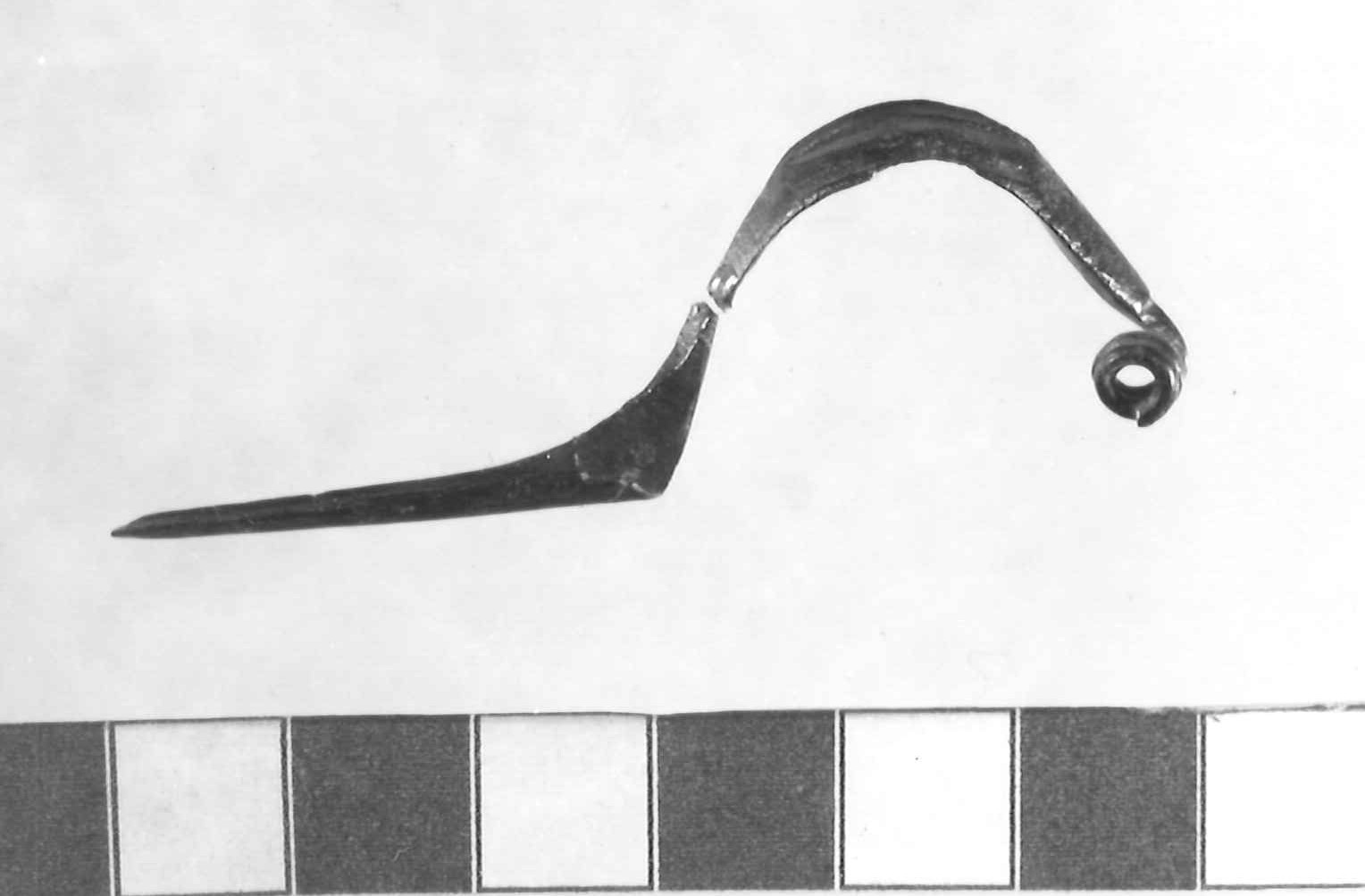 fibula ad arco ingrossato - Piceno III (secc. VII-VI a.C)