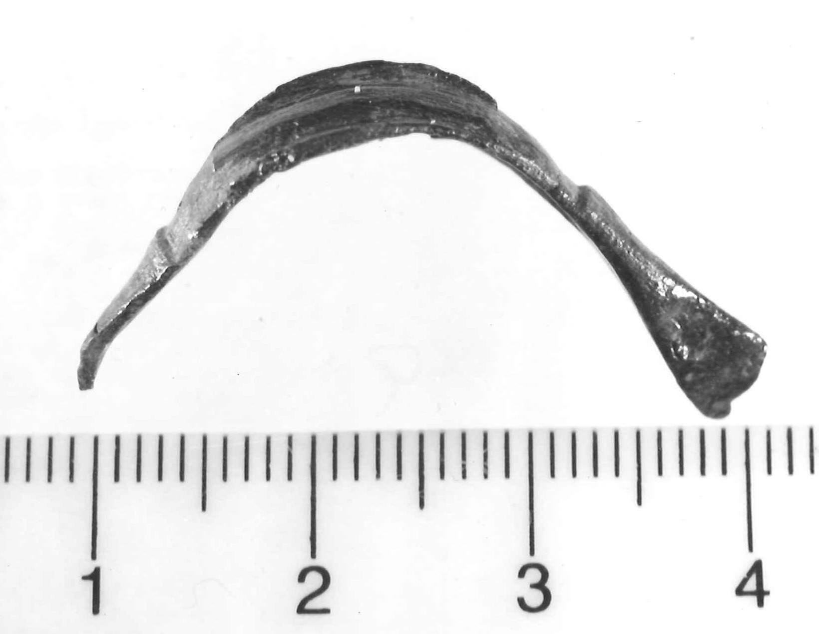 fibula ad arco crestato - Piceno III (secc. VII-VI a.C)
