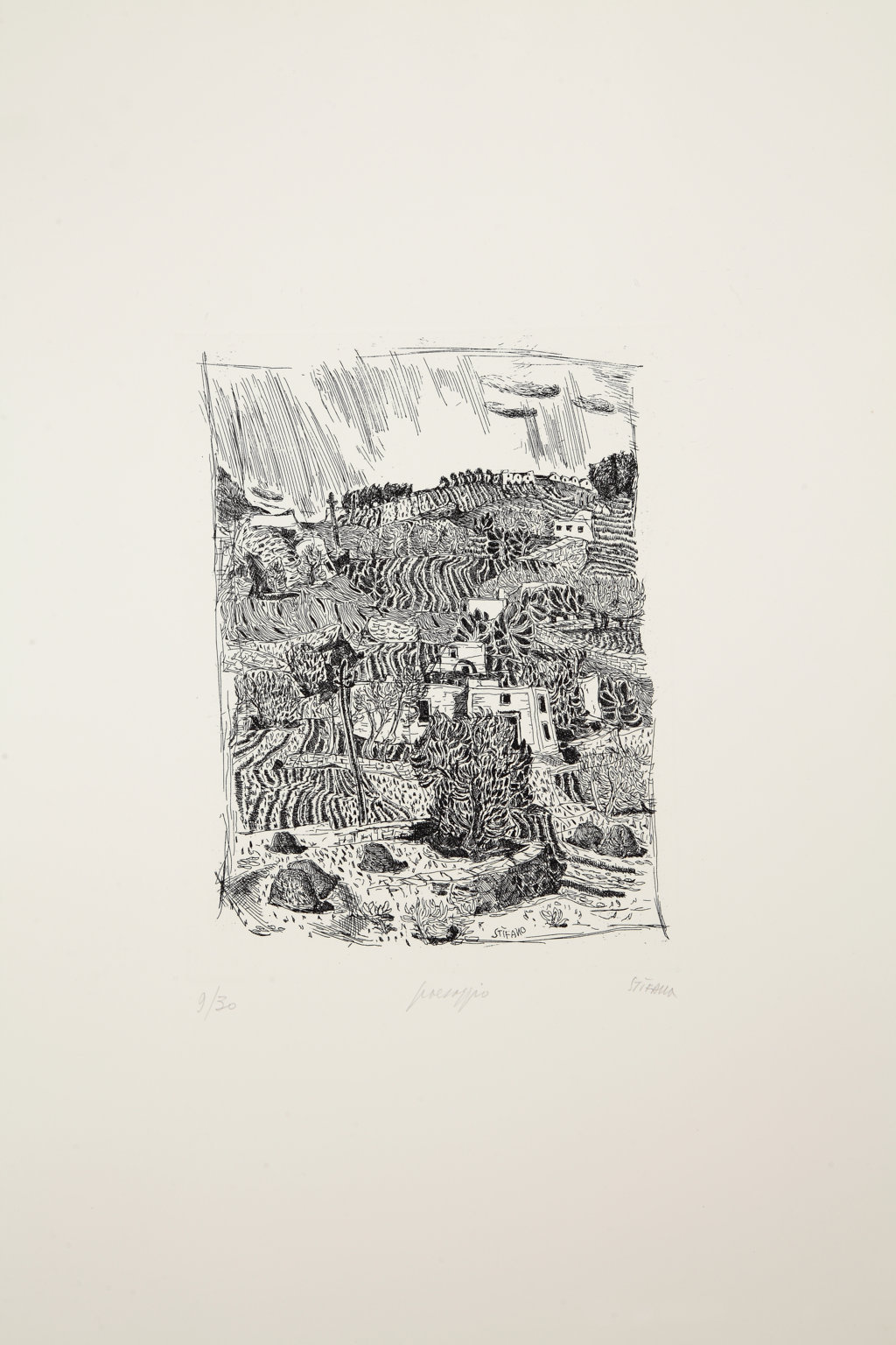 Paesaggi della Selva di Fasano, Paesaggi (stampa, serie) di Stifano Vito (seconda metà sec. XX)