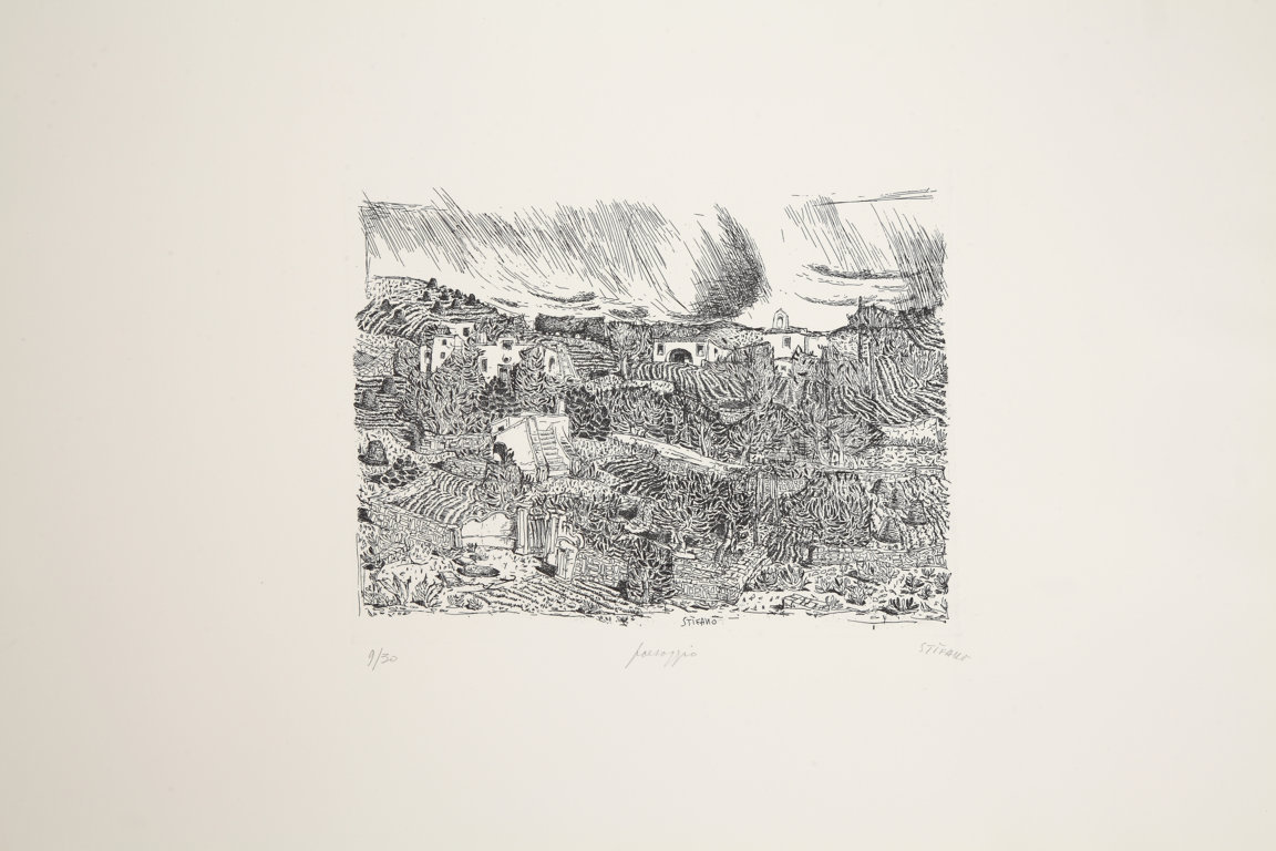Paesaggio della Selva di Fasano (stampa) di Stifano Vito (seconda metà sec. XXI)