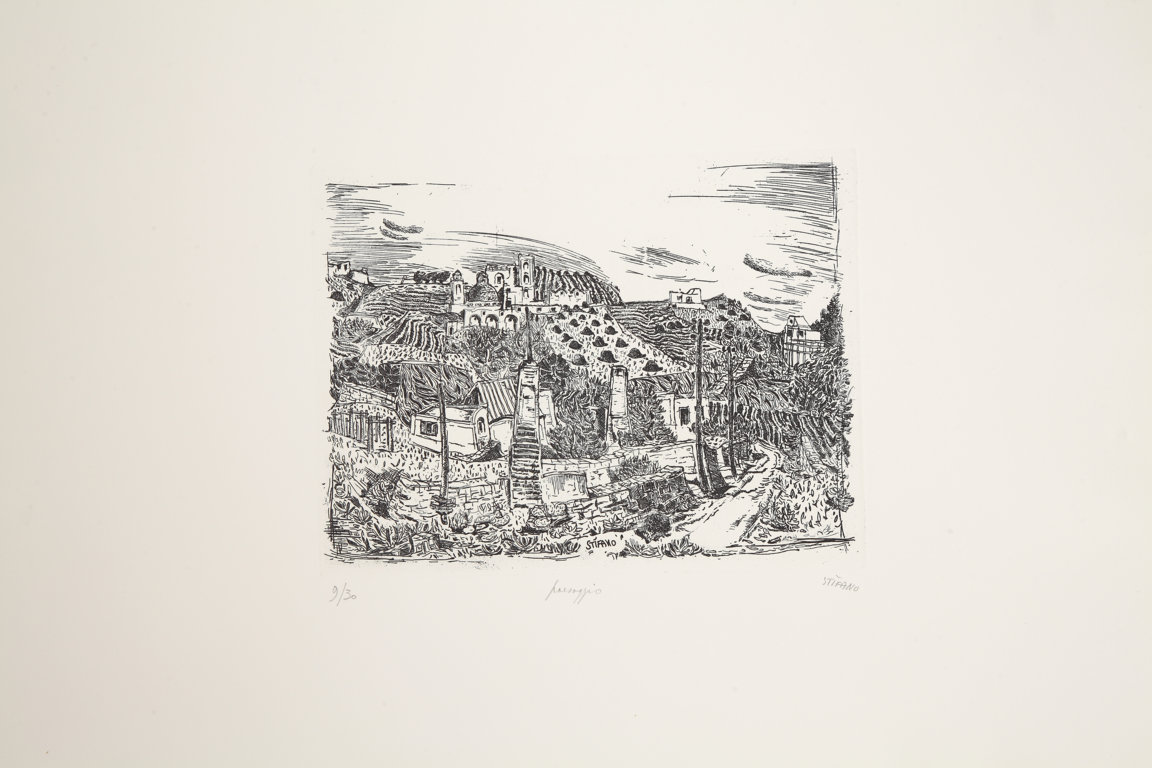 Paesaggio della Selva di Fasano (stampa) di Stifano Vito (seconda metà sec. XXI)